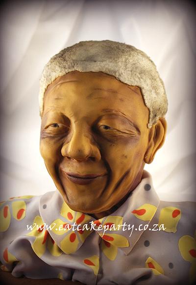 Nelson Mandela 3D Bust - Cake by Dorothy Klerck