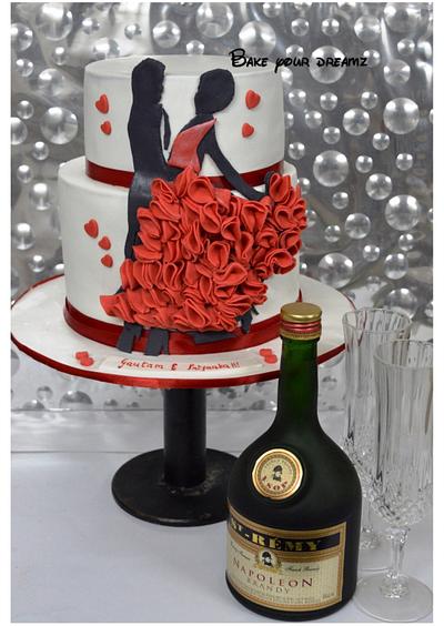 Dancing silhouette  - Cake by Bake your dreamz by Malvika