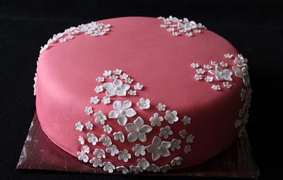 pink and white - Cake by Anka