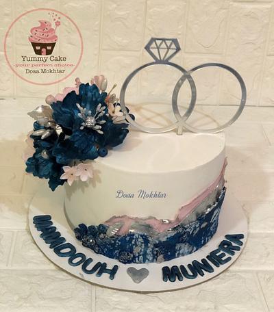 Navy blue cake  - Cake by Doaa Mokhtar