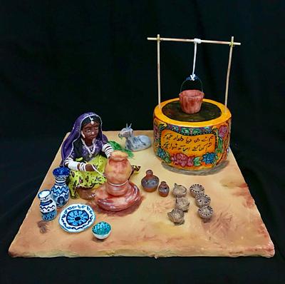 Pottery Art and Truck Art: spectacular Pakistan International Sugar Art Collaboration  - Cake by Mydreamcake01