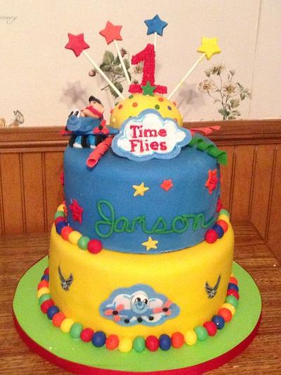 Airplane Adventure 1st Birthday cake - Cake by Joyful Cakes