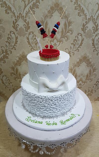 Two hearts as one  - Cake by Michelle's Sweet Temptation
