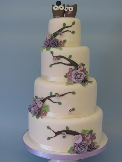 Owls in love Wedding cake - Cake by Delicious Dial  a Cake