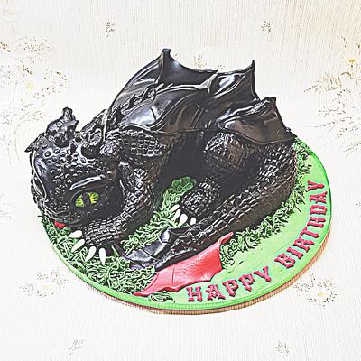 How to train your dragon toothless - Cake by The Custom Piece of Cake