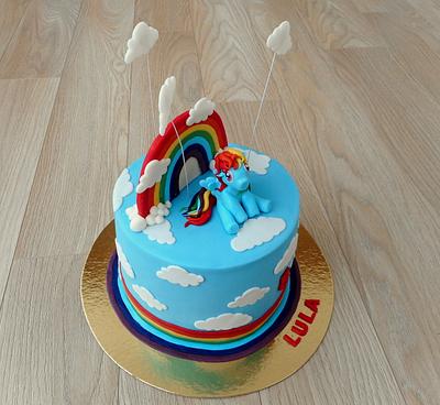 Rainbow Dash inspiration  - Cake by Janka