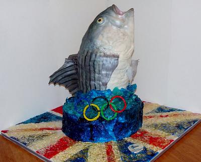 Striped Bass Olympic Theme Cake - Cake by BellaCakes & Confections