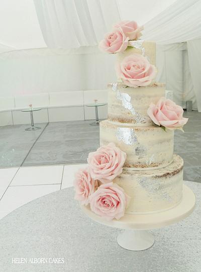 Sweet Avalanche Naked Wedding Cake - Cake by Helen Alborn  