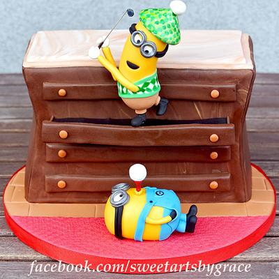 Minion Golf Scene - Cake by sweetarts by grace