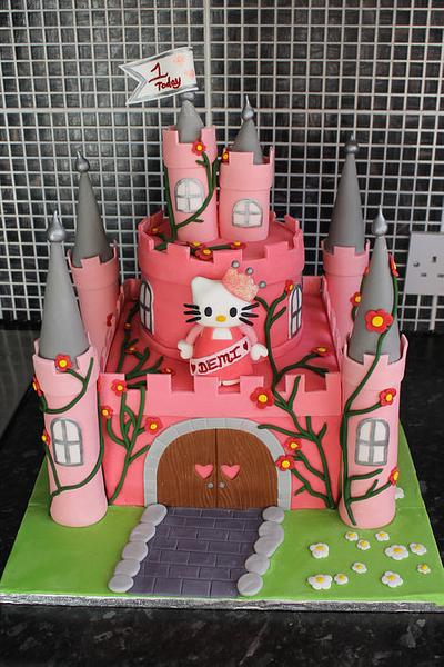 My Hello Kitty Princess Castle Cake - Cake by Cake Creations By Hannah