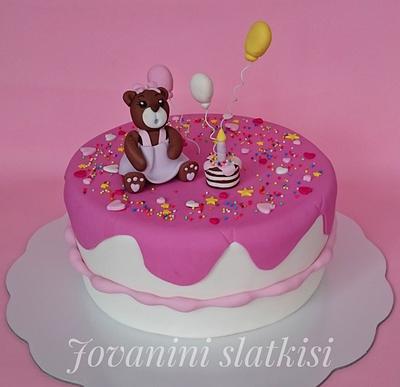 Girly bear ice cream cake - Cake by Jovaninislatkisi