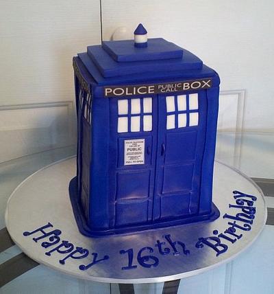 Dr. Who Police Box - Cake by Kimberly Cerimele