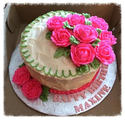 Buttercream roses - Cake by cakesbyjodi