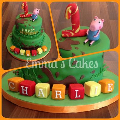 George Pig - Cake by Emma's Cakes - Cakes for all occasions