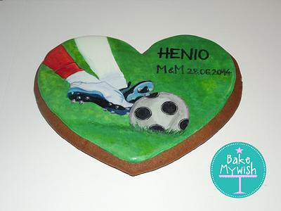 Hand Painted Soccer Cookie - Cake by Bake My Wish