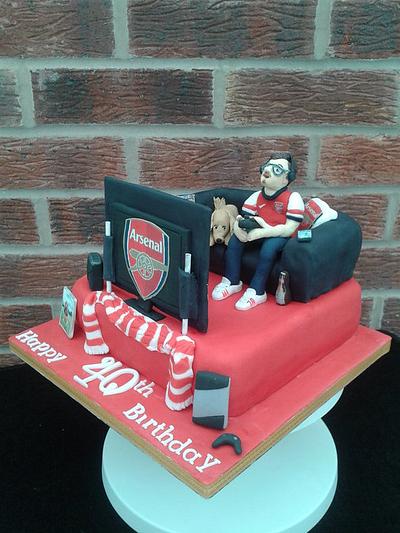 Gadget man - Arsenal fan - Cake by Karen's Kakery