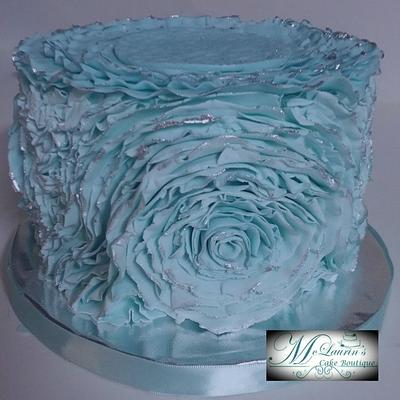 Ruffle Rose Cake - Cake by McLaurin's Cake Boutique