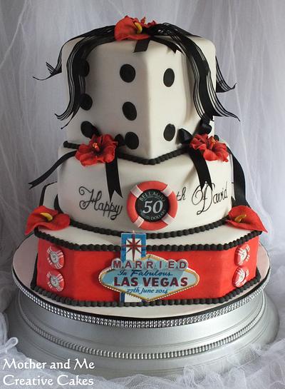 Vegas Wedding/50th - Cake by Mother and Me Creative Cakes