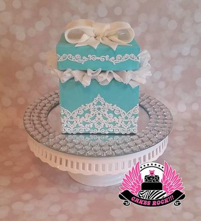 Lace Gift Box - Cake by Cakes ROCK!!!  