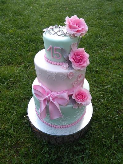 Sweet mint and pink - Cake by Zuzana Kmecova