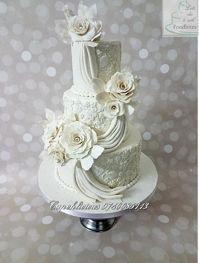 White Wedding Cake - Cake by Dr Archana Diwan