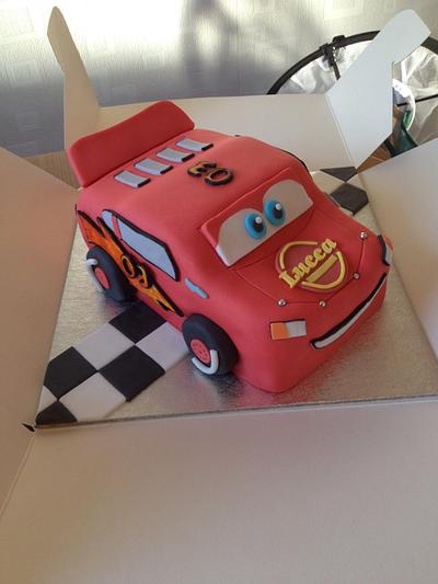 Lightning McQueen cake - Cake by Julie Anderson