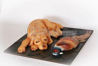 Golden Labrador and Pheasant Shooting Inspired Cake - Cake by Mayummy