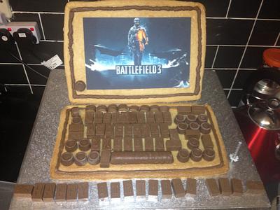 Battlefield cookie cake :-)  - Cake by Kirstie's cakes
