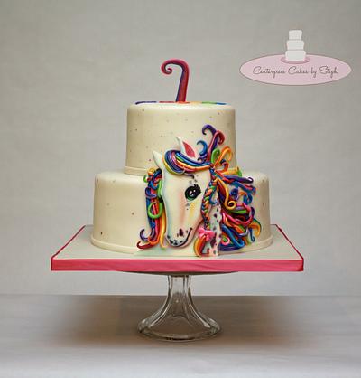 1st Cake After Surgery: Lisa Frank  - Cake by Centerpiece Cakes By Steph