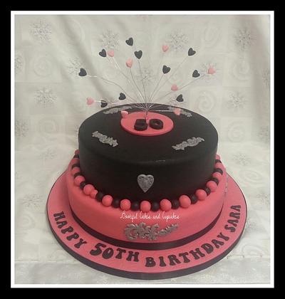 50th pink and black - Cake by bootifulcakes