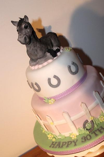 2 tier Pony cake - Cake by Zoe's Fancy Cakes