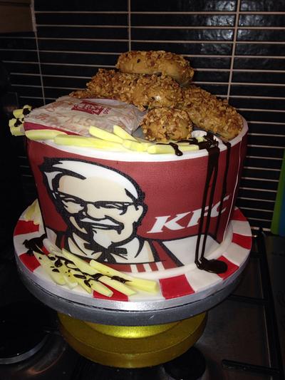 Kentucky fried chicken bucket cake  - Cake by Mark