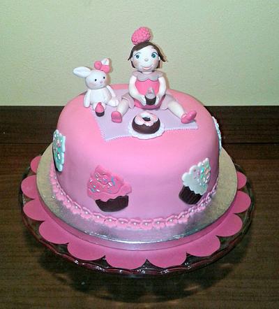 Cupcakes Little Girl Cake - Cake by Stefania