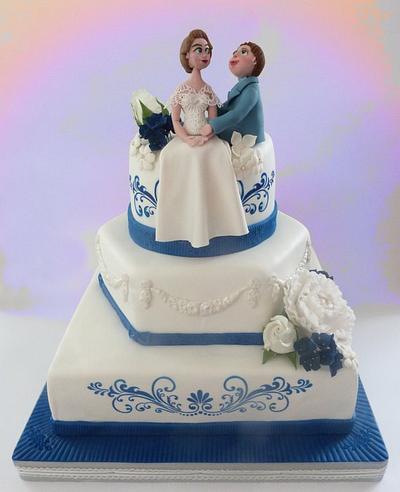 Blue wedding cake - Cake by Carmen Sweetness 