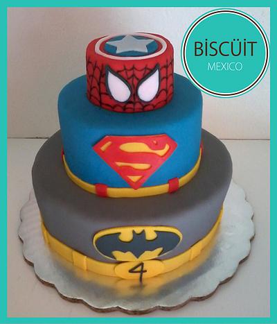 Superheroes - Cake by BISCÜIT Mexico