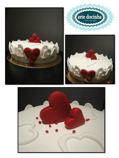 Bolo aniversário de casamento! - Cake by Arte docinha - cake design 