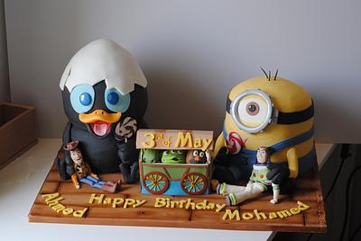 Calimero and minion Toy story  - Cake by Rabarbar_cakery