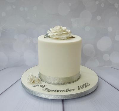 Silver Wedding Anniversary - Cake by Canoodle Cake Company