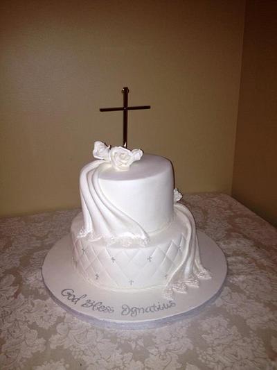 baptism  cake - Cake by Cindy Gleason