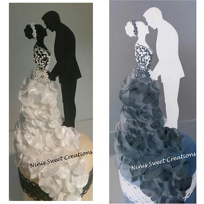 Bride and Groom Silhouette  - Cake by Maria