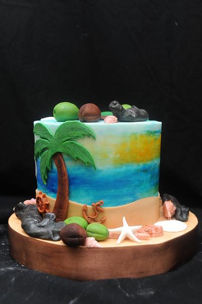 Beach Party Cake - Cake by Sugarpixy
