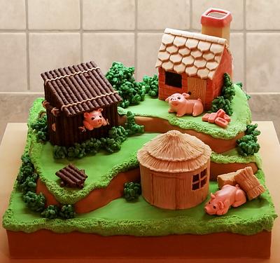 Three Little Pigs - Cake by TracyH