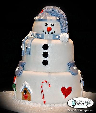 snowman cake - Cake by TrulyCustom
