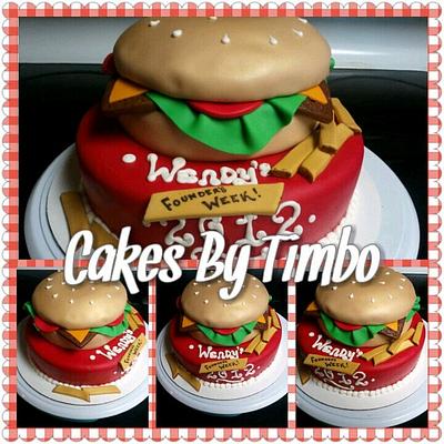 Wendy's Whopper Cake! - Cake by Timbo Sullivan