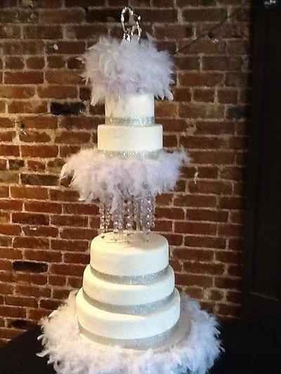 Feathers and bling - Cake by John Flannery