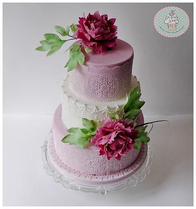 Pink peonies - Cake by Planet Cakes