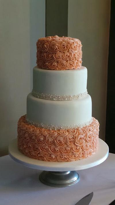 Emily & Ben's Wedding Cake - Cake by The Old Manor House Bakery - Lisa Kirk