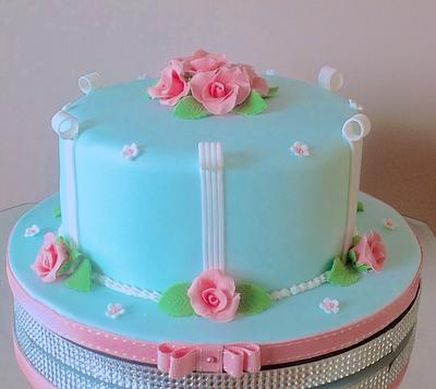 Pink & Blue - Cake by Alison's Bespoke Cakes