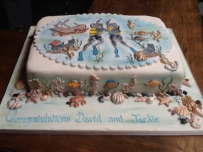 Scuba Divers - Cake by Deliciously Decadent