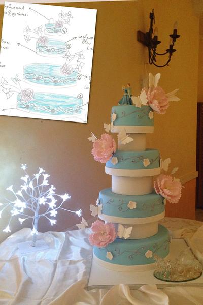 Cinderella Wedding cake  - Cake by Alexandra Smadja (Ma Boîte à Gâteau)